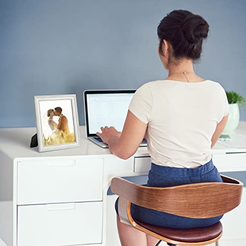 8X10 Real Glass Picture Frame Set Of 4 With 2 Mats, 4X6 And 5X7 With Mat Or 8X10 Without Mat For Wall Hanging Or Tabletop Display Retro Rustic Farmhouse Matted Bulk Photo Frame Home Office Decor #TOP6