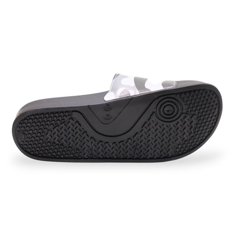 Image of SVAAR Men's Camouflage Printed Slides | Soft Cushioned Slip-On Slippers for Casual, Indoor & Outdoor Use