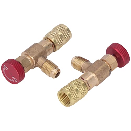 Adaptador de Válvula de Control para Refrigeración TANIQIACA, 2 piezas, macho 1/4 SAE a hembra 5/16 SAE para R410A miniatura 4