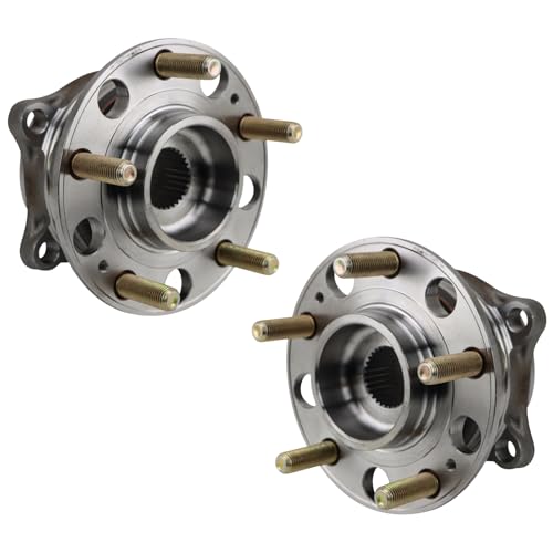 Image of TRQ Left and Right Wheel Bearing and Hub Assembly Set 2 Piece Compatible with 19-23 Hyundai Santa Fe AWD 20-23 Palisade AWD 22-23 Santa Cruz 20-22 Kia Telluride 21-23 Sorento 22-23 Carnival