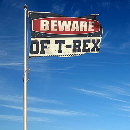 Drapeau T Rex 152x244 cm grand format pour décoration murale de chambre