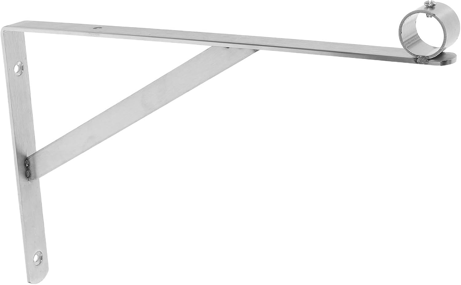 Heavy Duty Stainless Steel Closet Rod End Holder Wall Mounted Rod Support Bracket Triangular Shape for Organizing Wardrobe with Sleek Modern Design