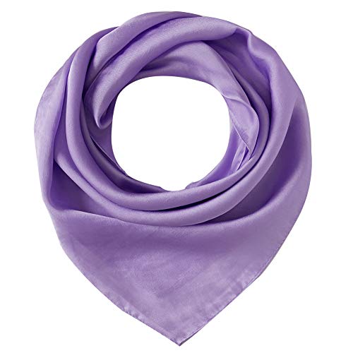 Women Small Square Silk Scarfs 100% Real Mulberry Silk 21" Hair Neck Scarves2