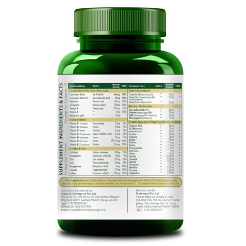 Vlado’s Himalayan Organics Liposomal Biotin Tablet with Multivitamin for women & Men | Glowing Skin And Longer Nails - Small Pack