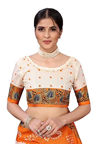 Image of Sidhidata Women's Printed Art Silk Saree With Blouse Piece (Free Size)