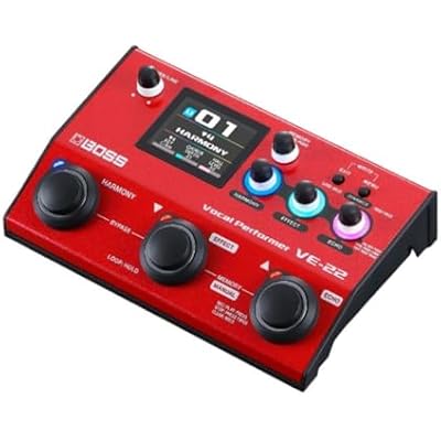 BOSS VE-22 Vocal Performer | Advanced Multi-Effects Processor for Singers | Powerful Harmony & Doubling Functions | Auto Pitch Correction | Ideal for Stage Performance, Recording, Livestreaming & More