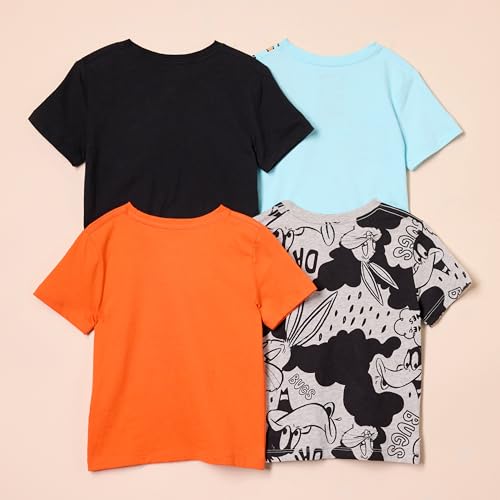 Image of Amazon Essentials Boys and Toddlers' Short Sleeve Tee Shirts, Cotton Jersey, Multipacks