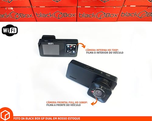 Black Box GP Dual - Câmera veicular com Wi-Fi dupla (frontal + interna)