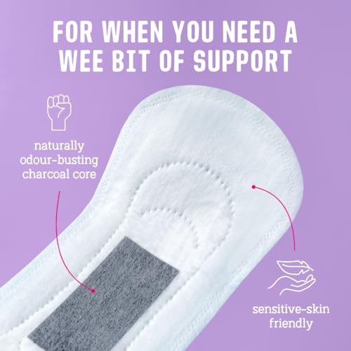 Image of Flo - Sensitive Bladder Liners (16 Pack) - Wrapped + Ultra-Thin - Absorbent, Soft & Breathable - Charcoal Core - Made with Organic Bamboo - Panty Liners for Women - Vegan & Cruelty Free