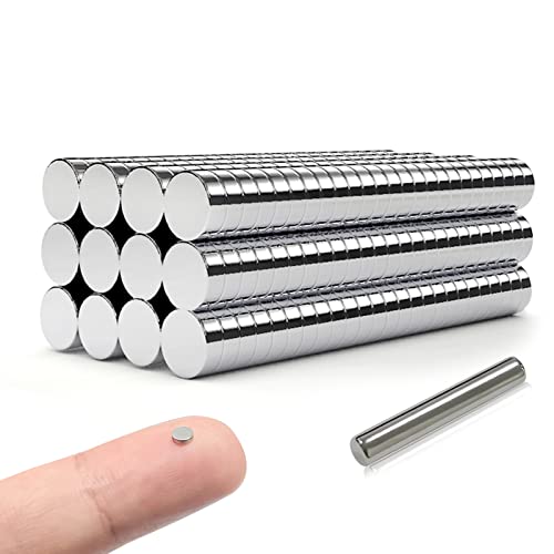 Lussgucc 300 Pcs Small Magnets 3x1mm Tiny Magnets Mighty Mini Magnets Little Magnets Durable Round Micro Magnets for Miniatures Mini Crafts Small Models DIY 3D Printed Projects