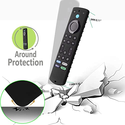 Image of Silicon Cover Compatible with new Fire TV Cube Remote, Amazon Basic smart LED TV Remote, Onida Fire TV Remote (Only Silicone Cover Included) - Dark Grey