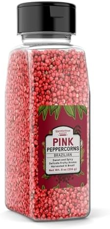 Unpretentious Whole Pink Peppercorns, 4 Cups, From Brazilian Pepper Trees, Fruity & Spicy Taste (8 Ounce)