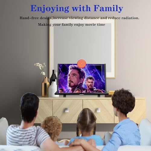Image of 18'' Screen Magnifier for Cell Phone, Fanlory 3D HD Magnifying Screen Enlarger Expanders for Movies, Videos, and Gaming, Foldable Phone Stand with Screen Amplifier, Gifts for Mom Dad