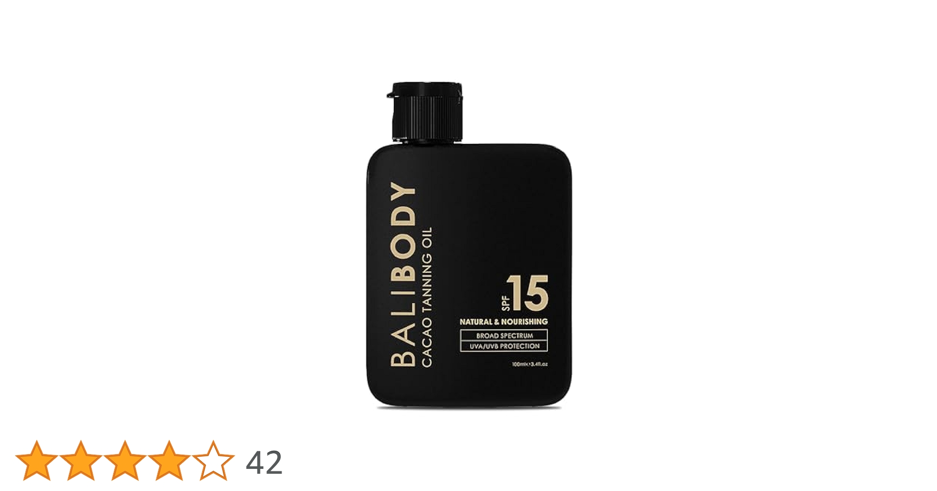 Bali Body Cacao Tanning Oil No SPF/SPF6/SPF15 | Deep Natural