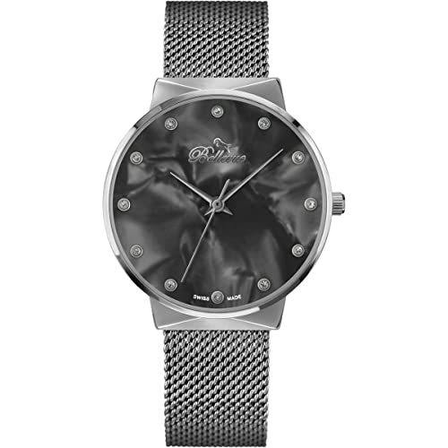 Montre femme Bellevue B.13 en acier inoxydable de 33 mm aux finitions soignées