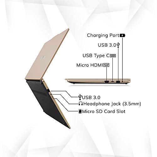 Image of AVITA LIBER V14 NS14A8INW561-UGA 14-inch Laptop (AMD R7-3700U /8GB /512GB SSD /FHD /Windows 10 Home /Radeon RX Vega 10 Graphics / 1.25KG), Unicorn Gold