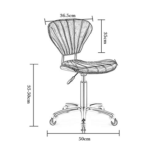 Chaise d'ordinateur de bureau MU à dossier bas avec coussin confortable - 3