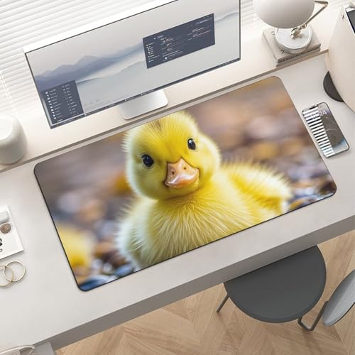Cute Ducks Desk Pad Protector grande blanco de goma antideslizante miniatura 6