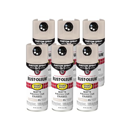 Image of Rust-Oleum Stops Rust 5-in-1 Spray Paint, Matte Oat Milk White
