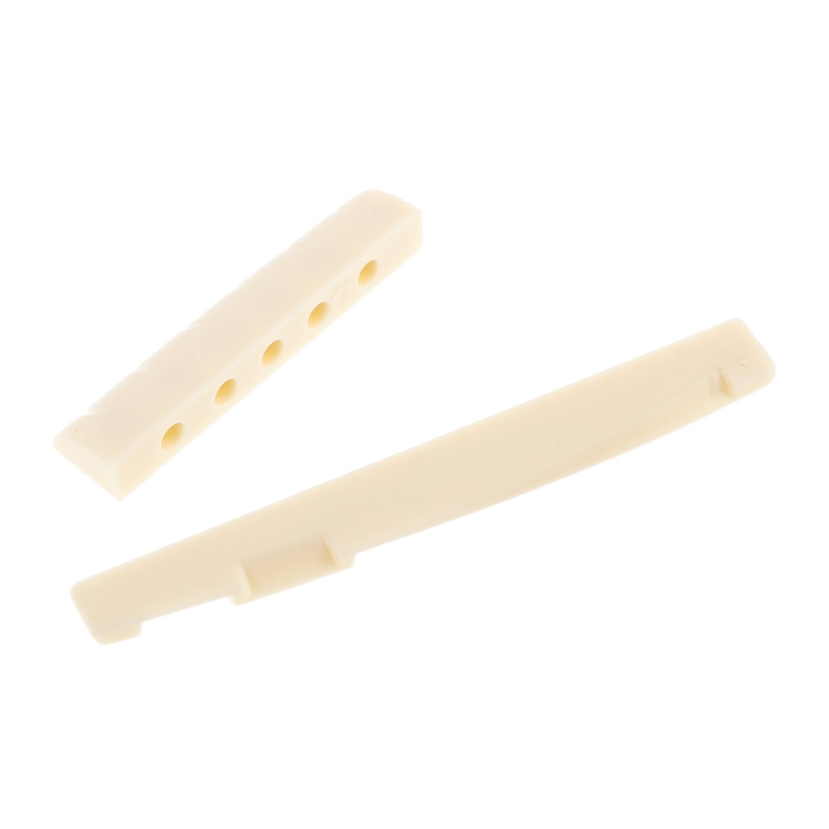 Toyvian 2pcs Acoustic Guitar Accessories Kit Nut and Saddle Set for Folk Guitars Replacement Parts Sturdy Steel Construction