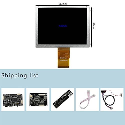 Image of VSDISPLAY 5 inch 640X480 LCD Screen with Controller Board VS-N5V3.1 | As AT050TN22 Replacement Screen, Fit for Video Door Phone, Digital Photo Frame Display