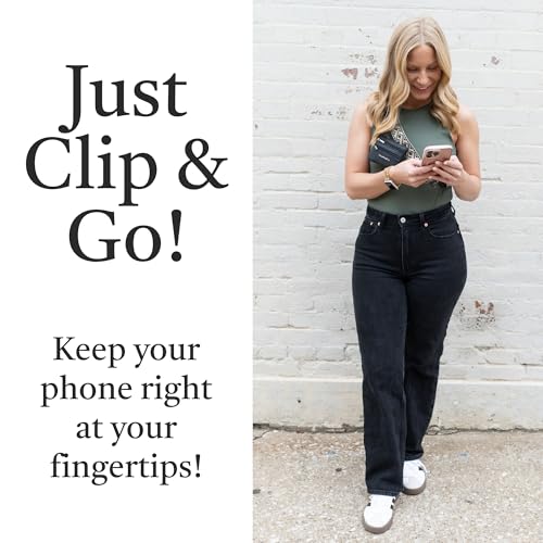 Image of Save the Girls Original Clip and Go Phone Strap Pattern (XOXO - Black) - Crossbody Phone Strap Chain with Zipper Wallet Pouch - Phone Lanyard Zippered