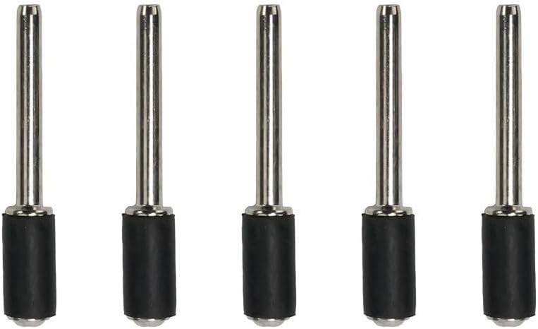 Rubber Mandrel Sanding Kit for Rotary Tools – -Piece /8 Inch Shank Drum Sanding Attachment Set with 6.35mm/9.5mm/12.7mm Diameters, Woodworking & Fiberglass(6.35mm)