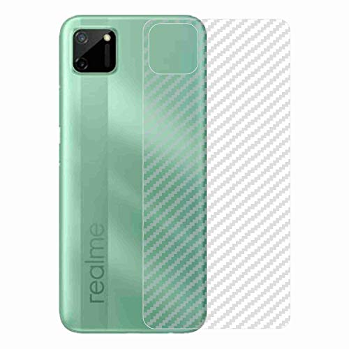 Image of Compatible with Oppo Realme C11 Back Screen Protective Film Carbon Fiber Skin Transparent Screen Guard Sticker