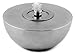 Produktbild bella casa Deko Edelstahl Öllampe 15 x 9 cm Garten Fackel Laterne Metall Leuchte rund Stimmungslicht Innen Aussen wasserdicht