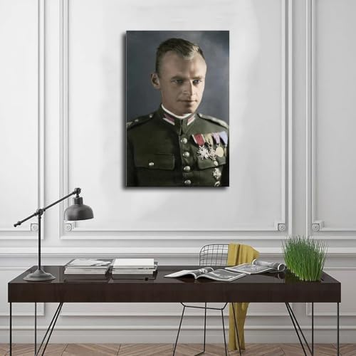 Witold Pilecki portrait impression sur toile grand format décoration murale