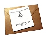 TRIQUETRA charm necklace rule of three quote card...
