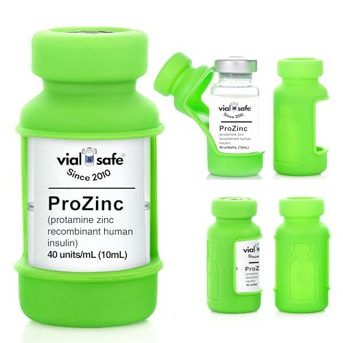 VIAL SAFE for Pets™ | Insulin Vial Protector Case | Secure Insulin Bottle Protector & Cover for 10mL Vials | Fits ProZinc 10mL | 2-Pack | Light Green