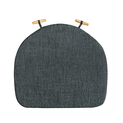Galette De Chaise DéHoussable 40 X 40, Coussin Chaise Cuisine Lavable, Confortable Coussin pour Chaise Salle à Manger AntidéRapant, Amovible Coussins De Chaise D'IntéRieur Anthracite Cover