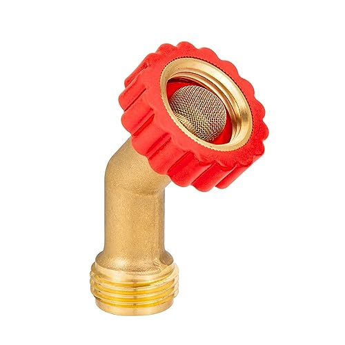 Image of Lead-Free Brass 45 Degree Hose Saver - 45 Quick Swivel Connect Adapter, Thread Size 3 /4 inch Connectors
