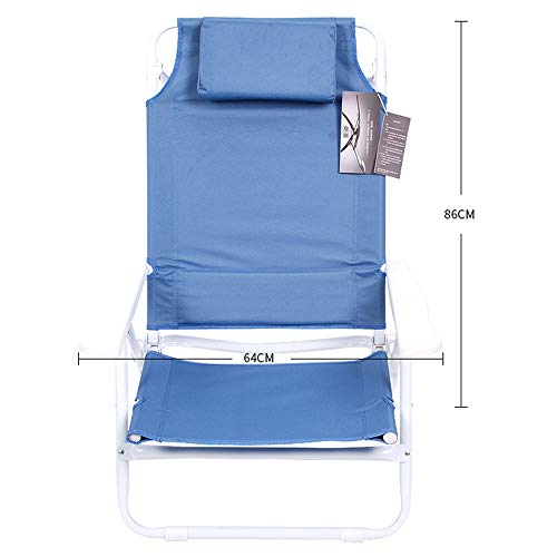 Chaise pliante d'extérieur durable et inclinable pour le camping - 4