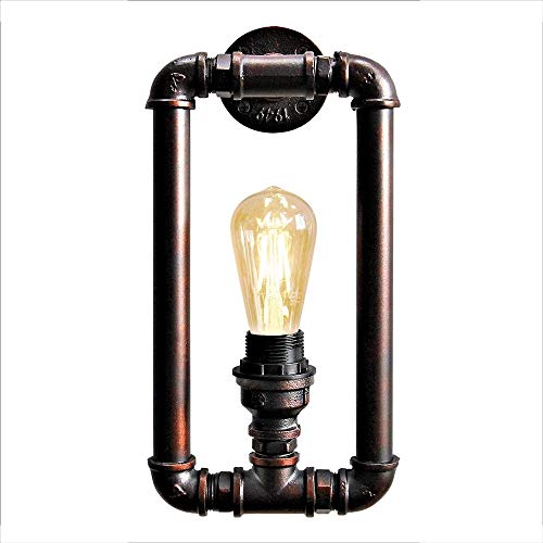 Lampada da parete con tubatura per acqua industriale retrò lampada rustica in metallo a vapore di illuminazione interno Accessori decorazioni 1 lampada rettangolare arte creativa adatto per il museo