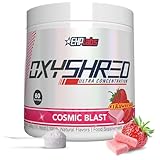 EHPlabs OxyShred Thermogenic Pre Workout Powder & Shredding Supplement - Clinically Proven Pre Workout Powder with L Glutamine & Acetyl L Carnitine, Energy Boost Drink - Cosmic Blast, 60 Servings