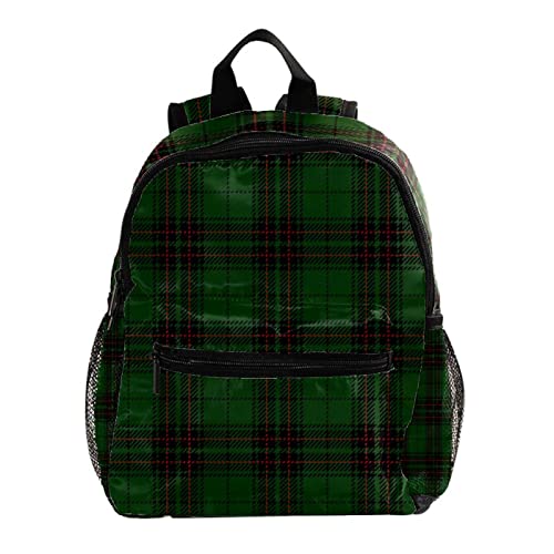 Sac à dos pour garçons et filles motif écossais rouge 30,5 cm pour la rentrée
