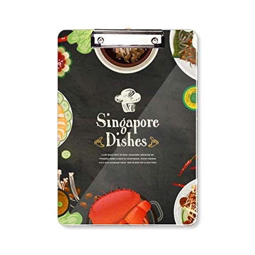 Porte-bloc A4 Singapore Célèbre Delicious Dishes pour document