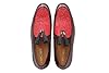 Mens Red Faux Leather Tassel Loafers Patent Shiny Glitter Party Dress Shoes [R879-MARRON-43EU] #3