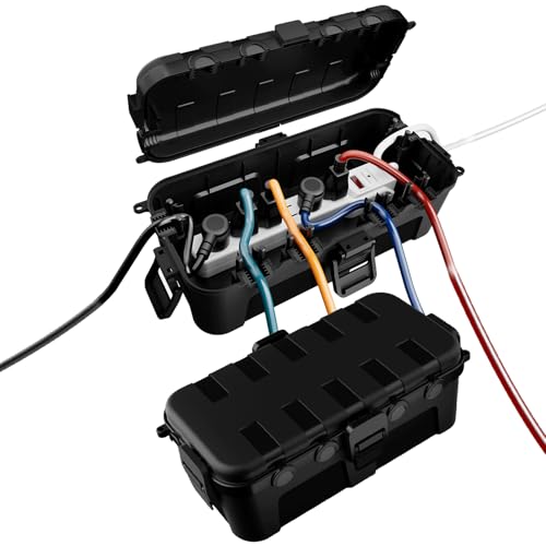 Boîtier étanche IP54 pour fiches coudées et rallonges de jardin