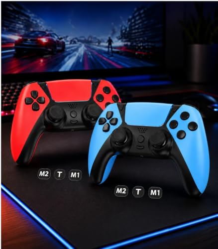 Wireless for PS4 Controller with Anti Drift ALPS Stick Back Paddles Turbo