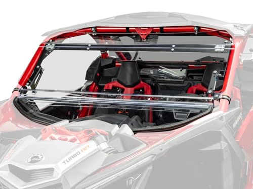 Field Issue Can-Am Maverick X3 Flip Windshield Scratch-Resistant Hard-Coated 1/4 Polycarbonate Windshield Compatible with 2017-2026 Can Am Maverick X3 64 & 72 2-Seat & MAX UTV Accessories