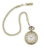 Widmann 10025 - Mechanische Taschenuhr mit Kette, Accessoire, Retro, Steampunk, Schmuck, Karneval, Mottoparty