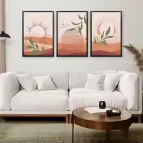 Affiches murales abstraites bohème grand format 60x80cm encadrées