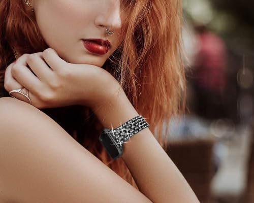 Image of Zitel Compatible with Apple Watch Band for Women Girls, Bling Rhinestone Metal Bands 40mm 41mm 42mm(Series 11 /10) 44mm 45mm 46mm Series 11 /10 /9 /8 /7 /6 /5 /4 /SE3 /SE2 /SE