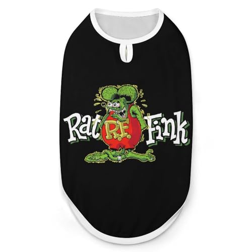 ペット服 ラットフィンク 犬服 犬の服 Tシャツ ペットウェア ドッグウェア 猫服 洋服 袖なし 薄手 おしゃれ 脱毛保護 通気性よい 春秋冬服 お散歩 お出かけ 小型犬 中型犬