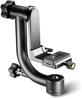 Neewer Professional Heavy Duty Metal 360 degree Panoramic Gimbal Tripod Head with Standard 1/4'' Quick Release Plate and Bubble Level for Digital SLR Cameras up to 30lbs/13.6 kg
