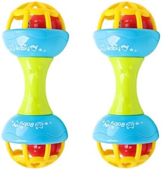 WISHKEY Plastic Colorful Rattles for Infants, BPA Free Non-Toxic Shake ...