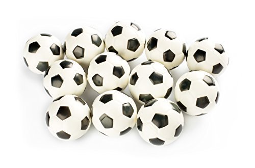 Charmed Stress Balls Squeeze Foam for Anxiety Relief, Relaxation, Party Favor Toy, Gifts (12 Pack) (Soccer)